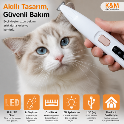 K&M Profesyonel Kedi & Köpek Tıraş Makinesi